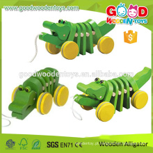 ASTM Certified Good Quality Handmande Alligator Toy Lovely Wooden Mini Toy